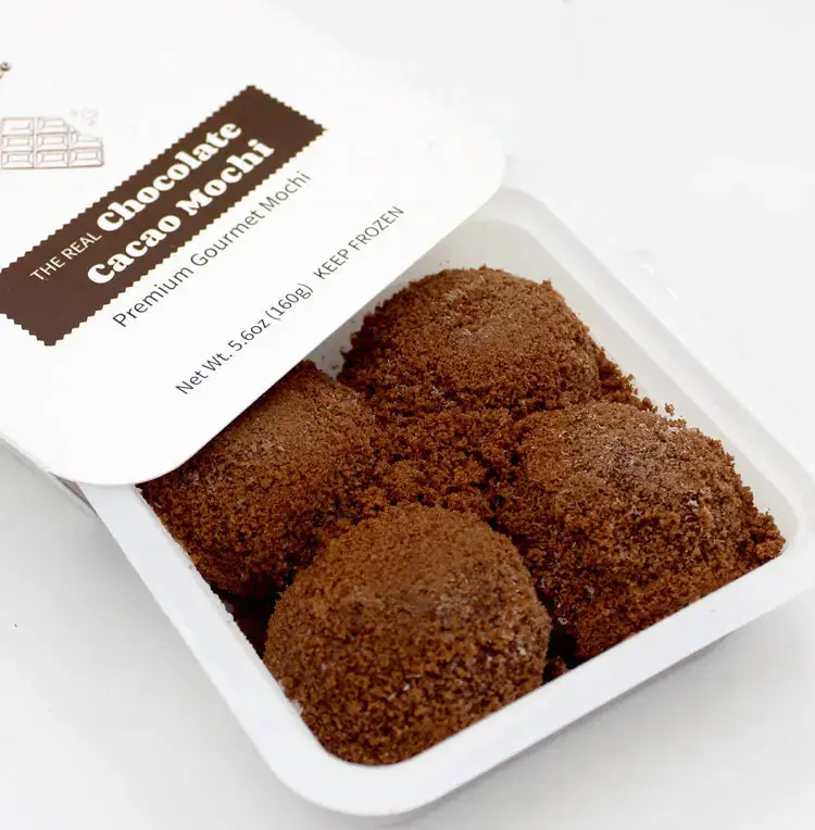 Cacao Chocolate Mochi 초코렛 찹쌀떡 4PC 5.6oz (160g) - 이미지 5