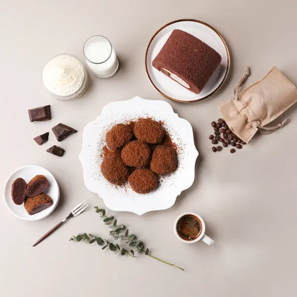Cacao Chocolate Mochi 초코렛 찹쌀떡 4PC 5.6oz (160g) - 이미지 2