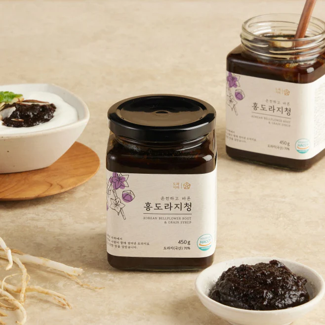 홍도라지청 한국산 붉은 풍선꽃뿌리 시럽_15.8oz(450g)