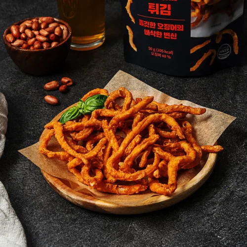 진미채튀김 바삭한 양념 오징어 스트립_1.76oz(50g)